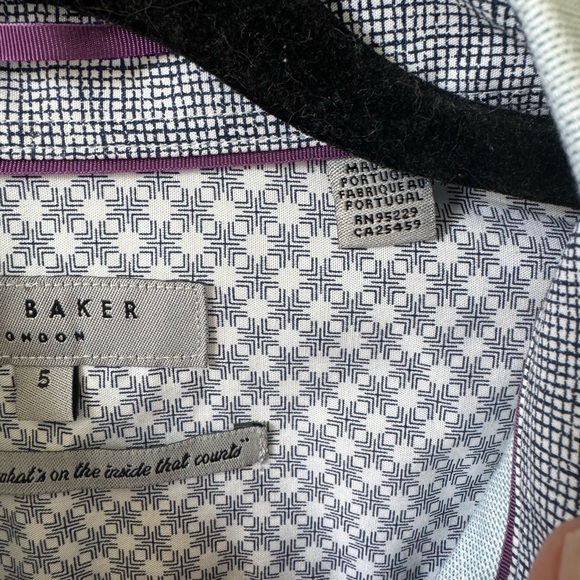 Ted Baker London Short Sleeve Button Down Shirt Size 5 (XL) - Picture 4 of 5
